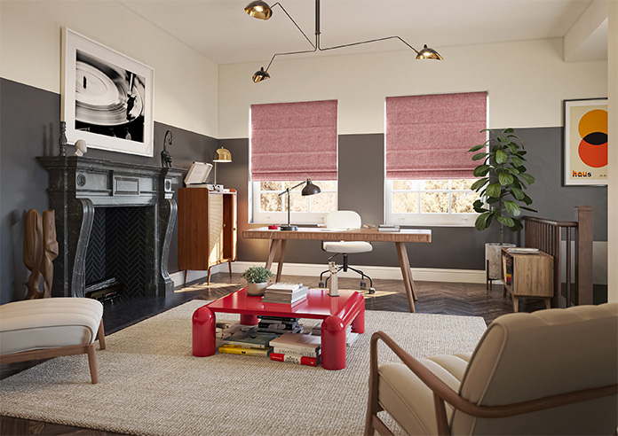 Mirdif, Raspberry - Twist&Fit Roman Blind - Image 6